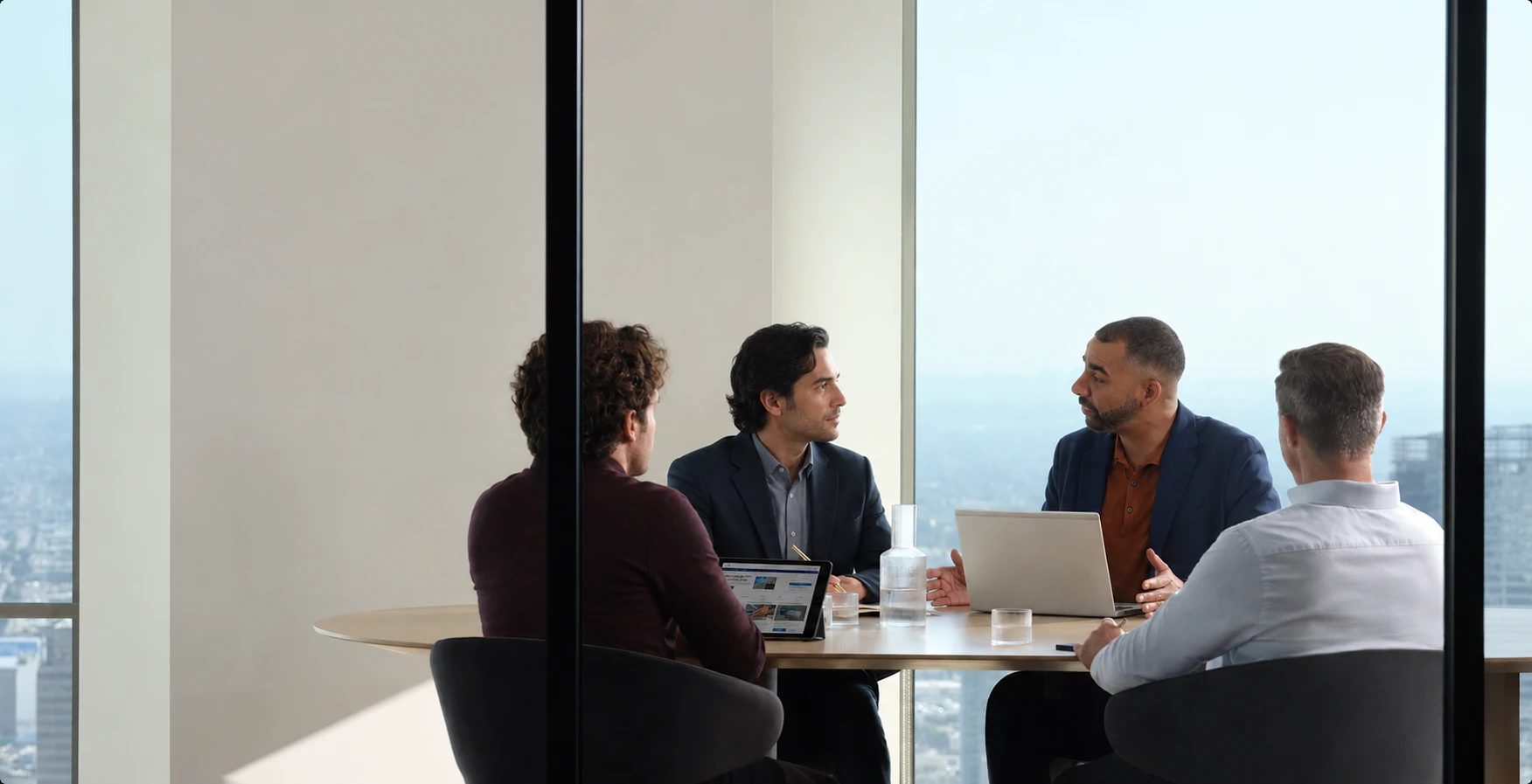 AGS colleagues meeting in a conference room